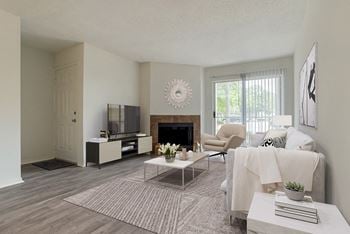 Living room with fire place